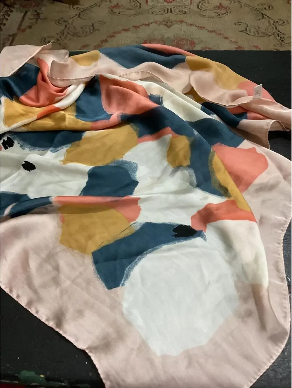 Sparking for love Abstract Floral Print Scarf 29” x 29”